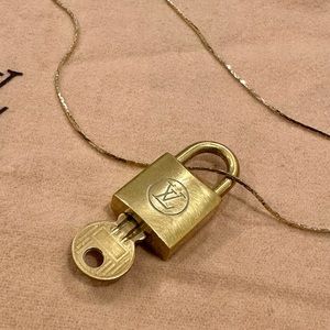 Louis Vuitton #208 Lock & Key On Unbranded Necklace.